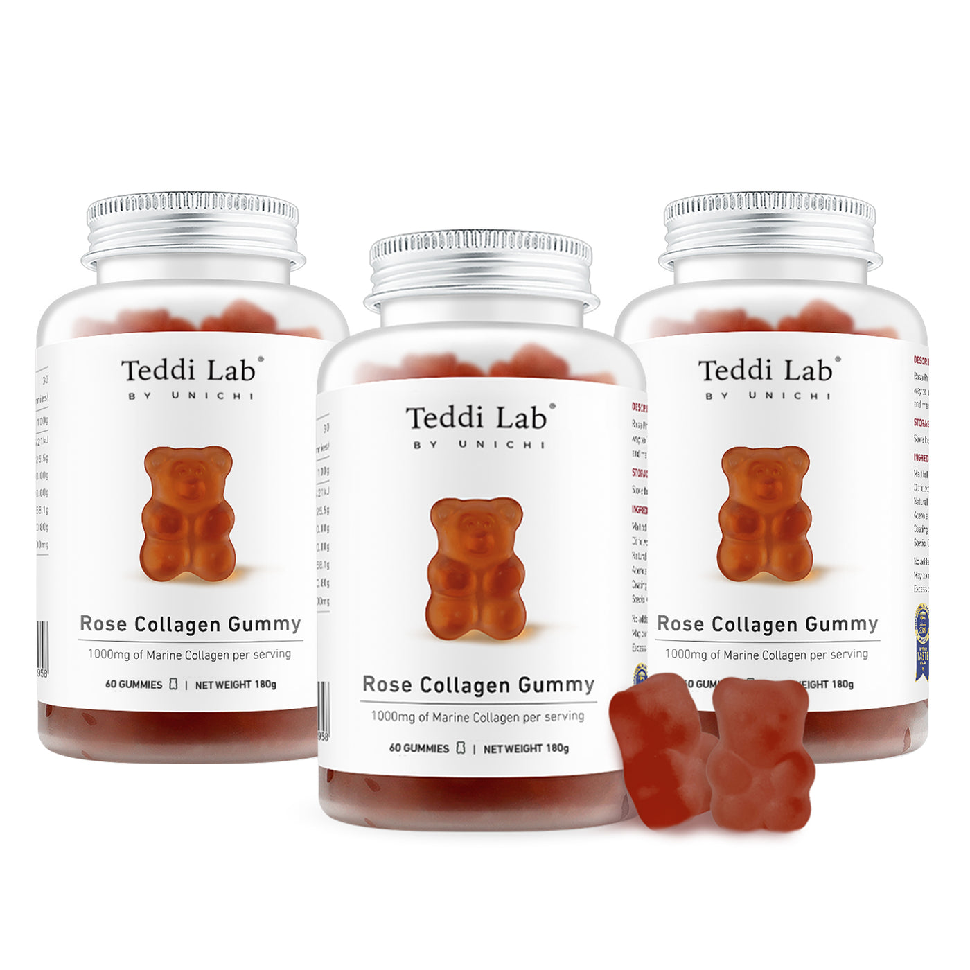 Unichi Rose Collagen Gummy 60 gummies x3