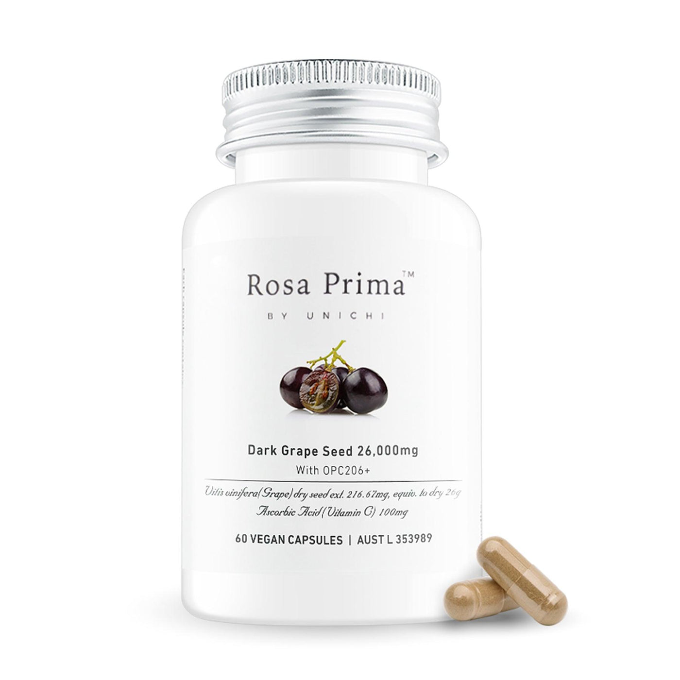 Unichi Rosa Prima Dark Grape Seed 26000mg with OPC206+ - Unichi Wellness